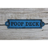 Poop Deck Sign, Wall Sign, Funny Bathroom or Nursery Decor, Nautical Decor - Pink Horse Florida