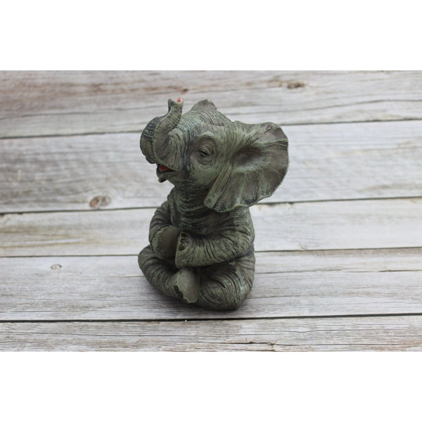 Meditating Elephant Figurine, Elephant Yoga, Elephant Gift, Elephant Figurine - Pink Horse Florida