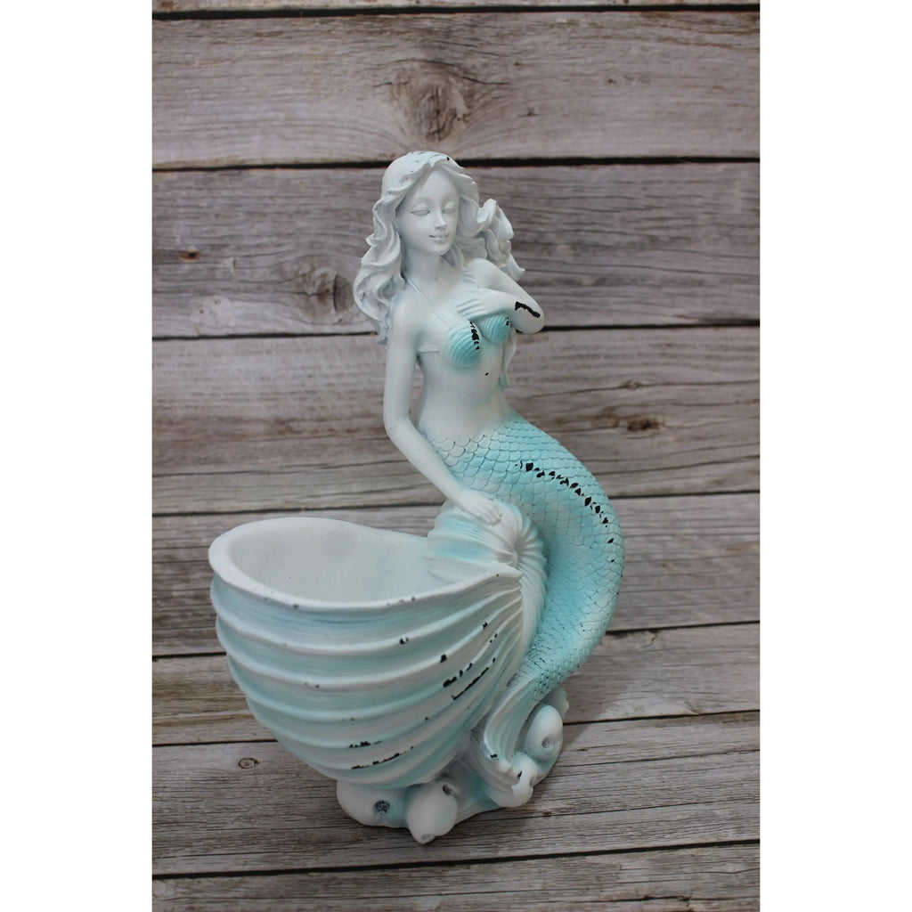 Mermaid Figurine, Mermaid Decor, Coastal Decorative Accent, Mermaid Collectibles, Mermaid Vase - Pink Horse Florida
