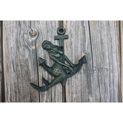 Mermaid Hook, Anchor Hook, Mermaid Anchor Hook, Mermaid Key Hook, Beach Decor, Mermaid Decor, Key - Pink Horse Florida