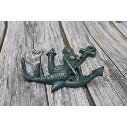 Mermaid Hook, Anchor Hook, Mermaid Anchor Hook, Mermaid Key Hook, Beach Decor, Mermaid Decor, Key - Pink Horse Florida