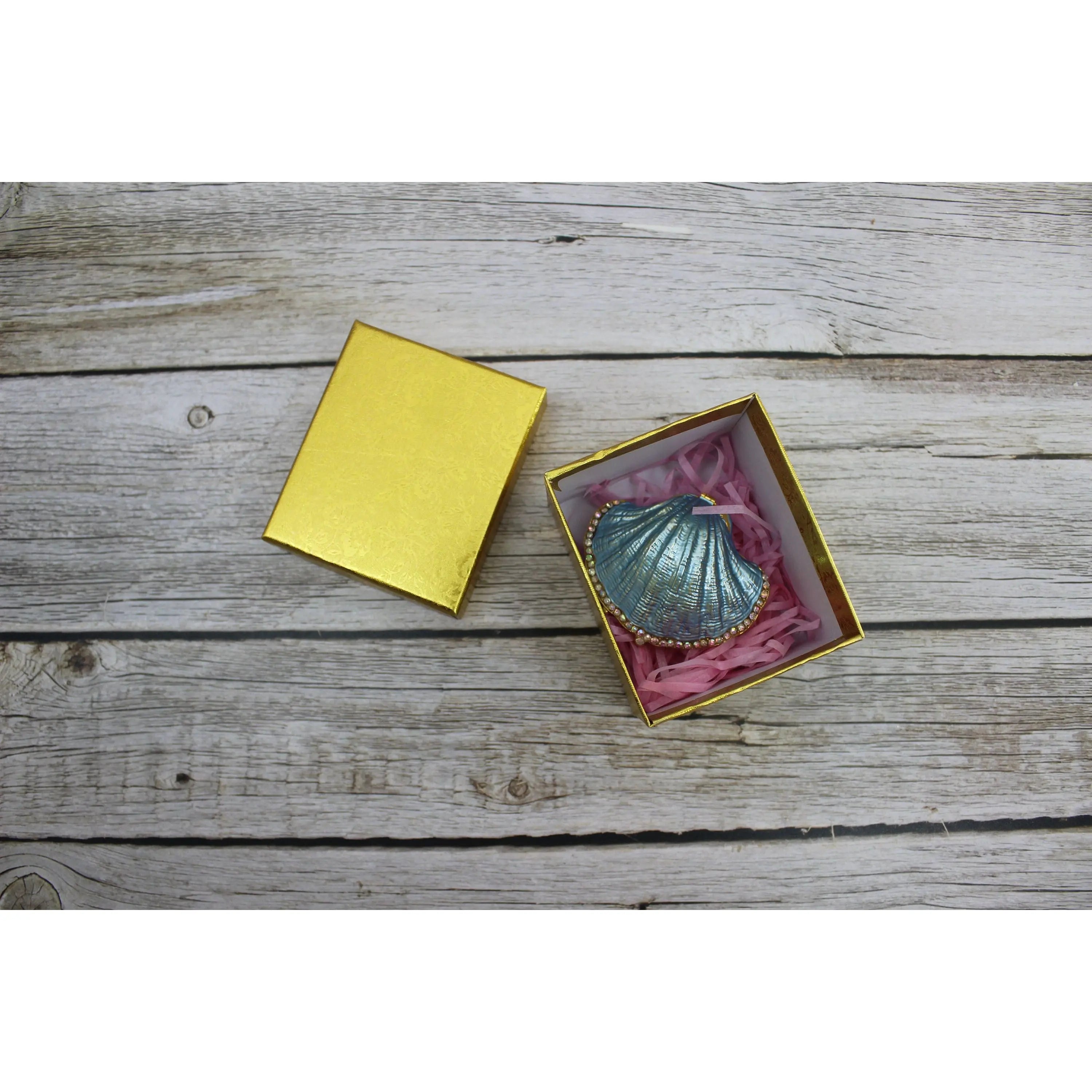 Pink Horse Florida Seashell Trinket Box Seashell Storage Box