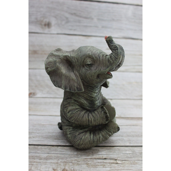 Meditating Elephant Figurine, Elephant Yoga, Elephant Gift, Elephant Figurine - Pink Horse Florida