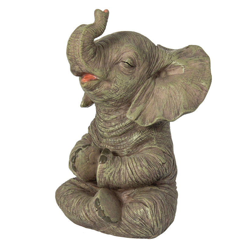 Meditating Elephant Figurine, Elephant Yoga, Elephant Gift, Elephant Figurine - Pink Horse Florida